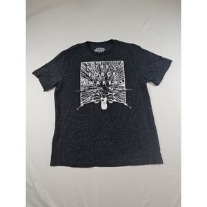 Star Wars The Force Awakens Mens Black Graphic T-Shirt  Size L